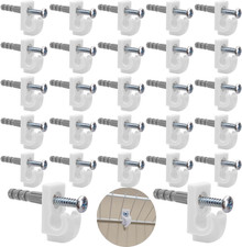 Down Wall Clips- 30 Sets Wire Shelf Brackets Loop -Closet Shelves Clips-Wire She