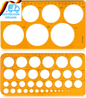 Kreisschablone Set 2 StüCk (Groß & Klein) Transparent Orange, Quilling Schablone