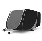 Caravan Cover 7m - 8m Breathable Premium  3-Ply Full Grey Black 23ft to 25ft