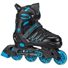 Roller Derby Custom Adult In-Fit Skates- Blue/Black 7-10 Adjustable,Padded Boot