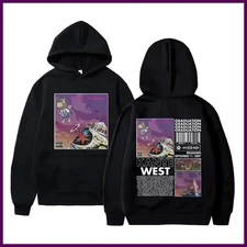 Rapper Kanye West Graduation Printed Hoodie Men's Cool Streetwear Popular Hip