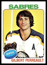 1975-76 Topps Hockey Card Gilbert Perreault Buffalo Sabres #10 EX-MT