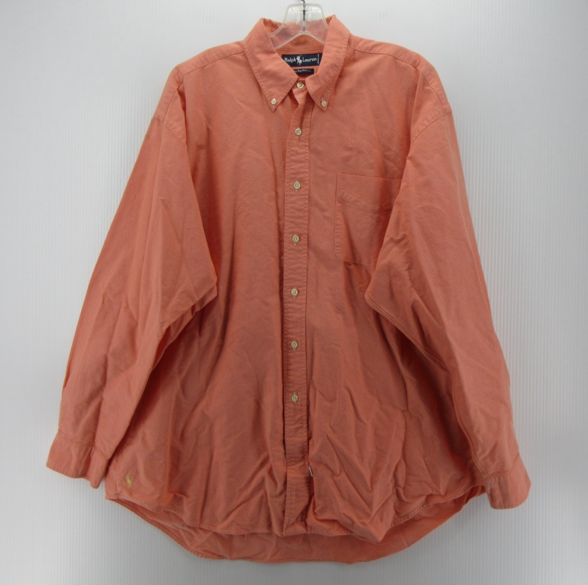 VGT Ralph Lauren Shirt Men XL Pink Salmon Big Oxford Cloth OCBD