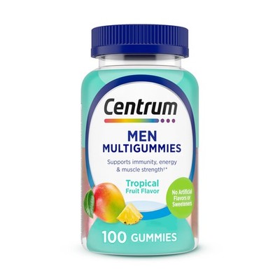 Centrum Men's Multivitamin Gummies, Immune, Energy, 100 Count (Pack of 1)