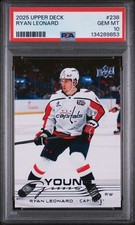 PSA 10 GEM MINT 2025-26 UD | Ryan Leonard Young Guns Rookie RC 238 WSH