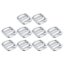 Metal Ladder Buckle Slider, 10pcs 19mm(3/4") Inner Width, Silver Tone