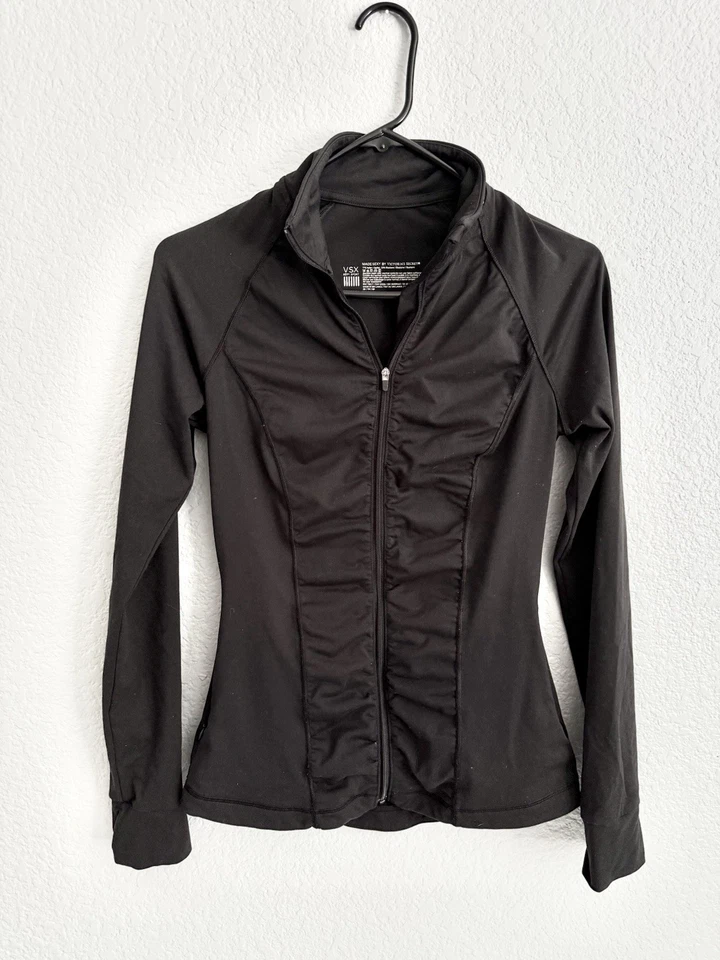 Chaqueta deportiva para mujer Victoria’s Secret VSX Knockout con cremallera acanalada talla XS Foto 2 de 4