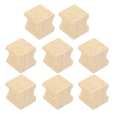 20x20mm Wooden Stamp Block, 8 Pcs Blank Rubber Stamp Mounts, Wood Color