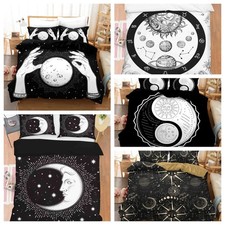 3D Moon Sun Star Planet Background Quilt Cover Duvet Cover Comforter set