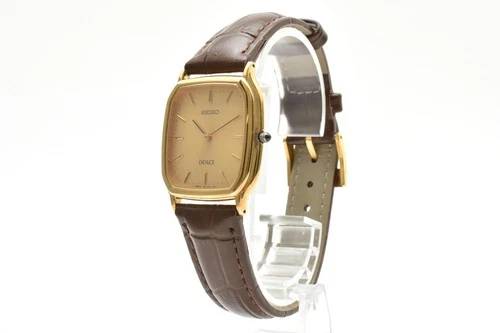 Vintage [ Exc+5 ] SEIKO Dolce 5E61-5A10 Gold  Men's Quartz Watch From JAPAN