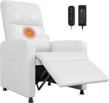 Power Recliner Chair Heat Adjustable Massage Electric Recliner Ergonomic Sofa US