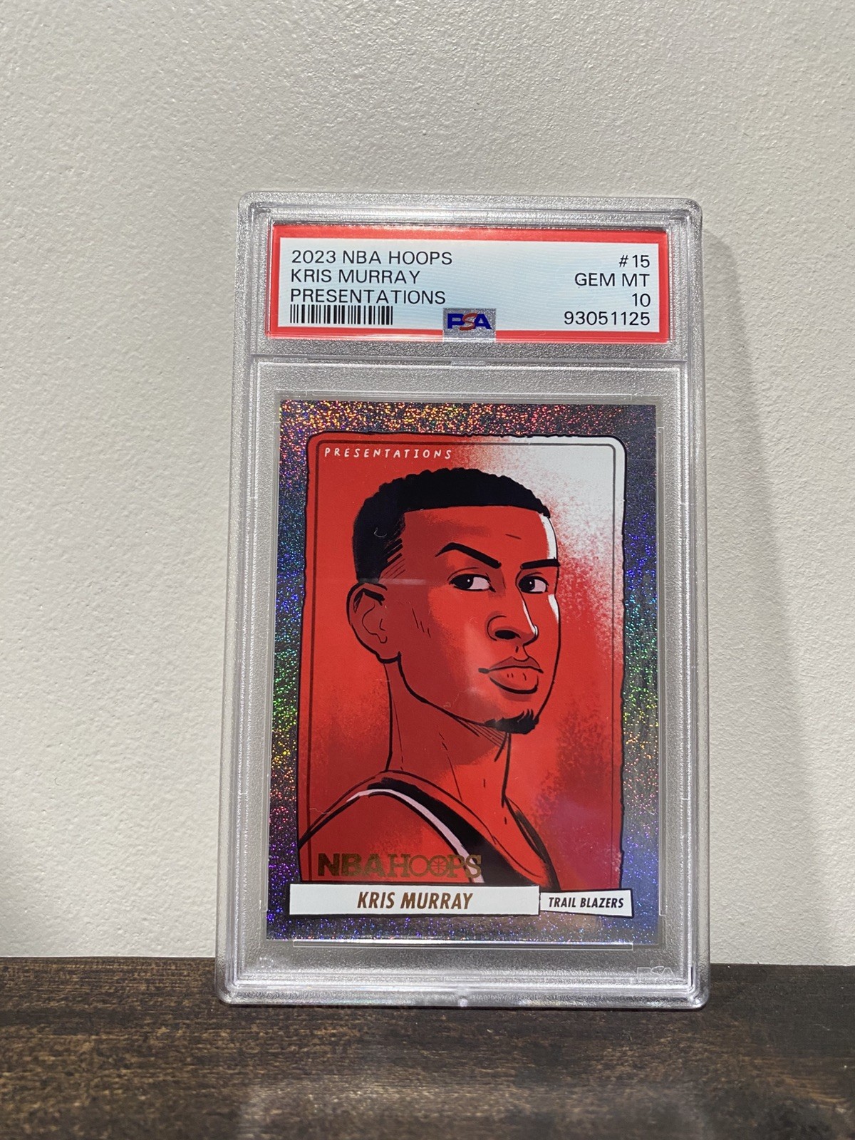 Kris Murray RC 2023 Panini NBA Hoops Presentations PSA 10 Trailblazers