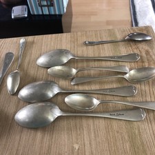 Cucchiai piatto argento Impero e altri due