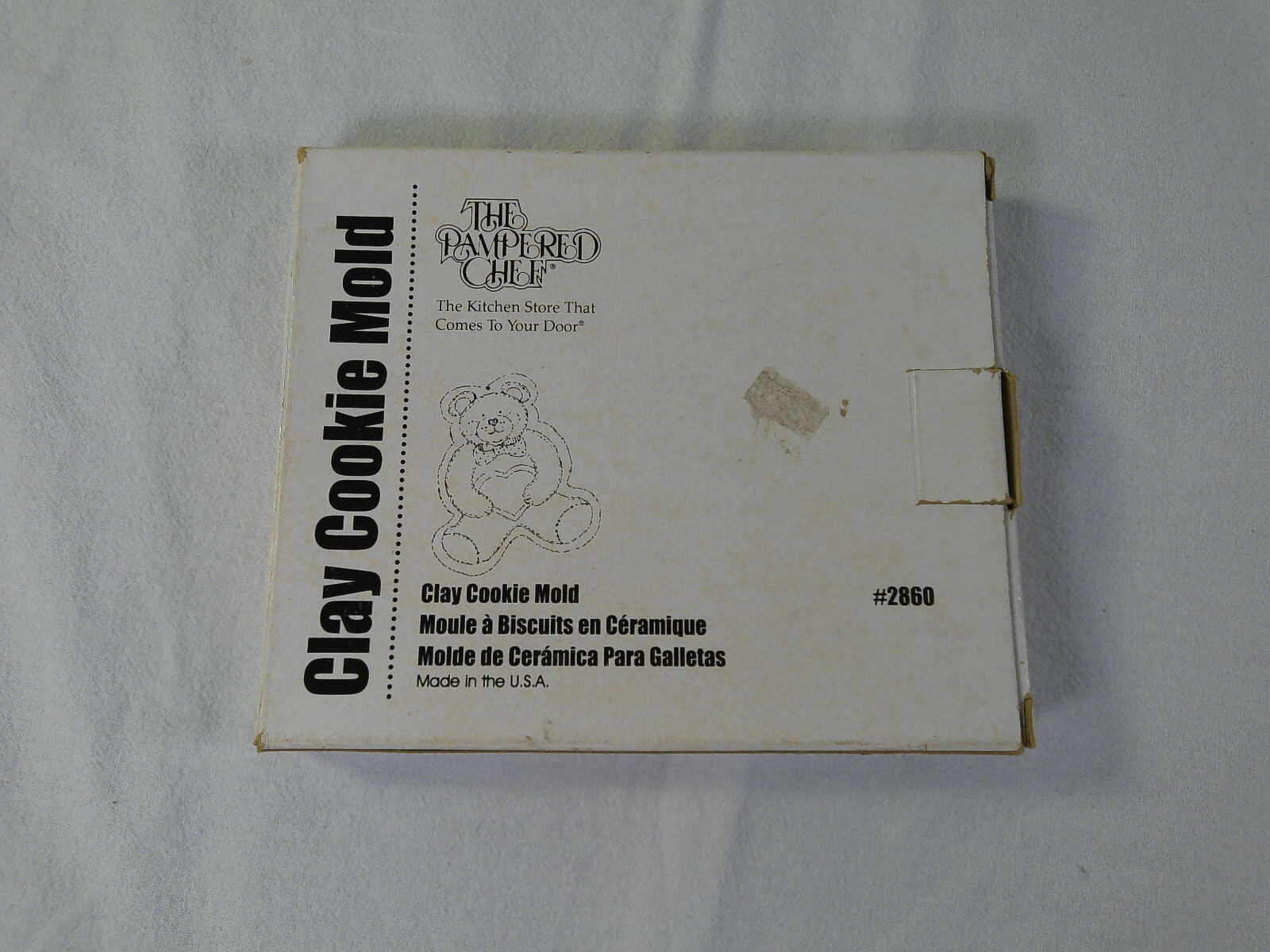 Pampered Chef Vintage 1991 Teddy Bear Cookie Mold 2860 USA Stoneware