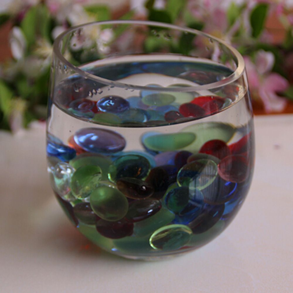 Accessories Decoration Pebbles Craft Flat Glass Stones Aquarium Fish