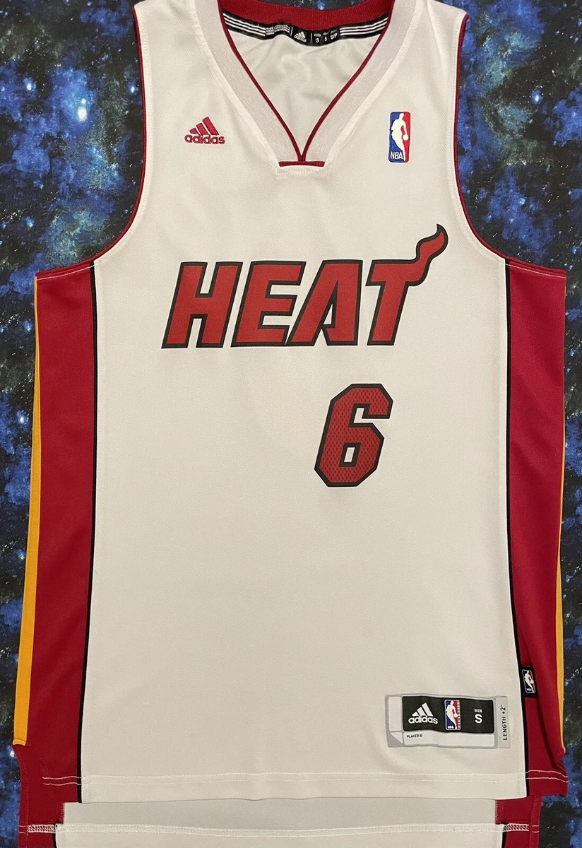 Rare Adidas NBA Miami Heat LeBron King James Nickname Basketball Jersey