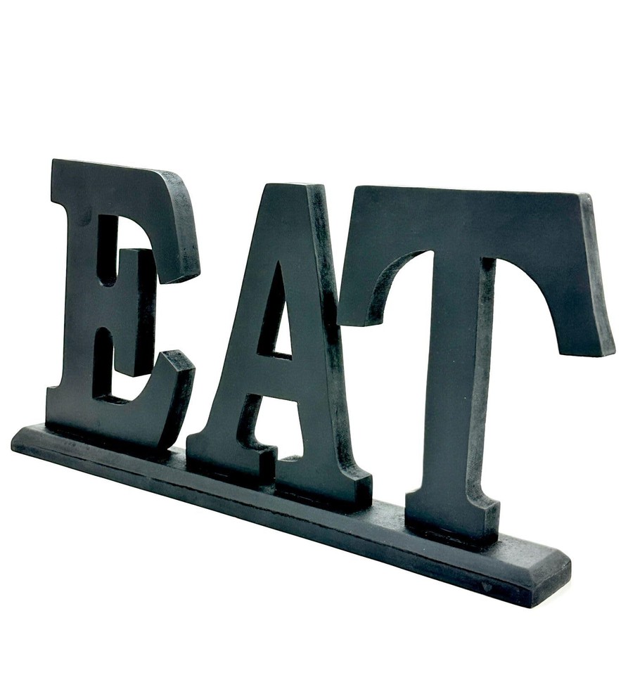 Eat Sign for Home Decor Wooden EAT Sign Freestanding EAT Sign Decorative EAT... eBay