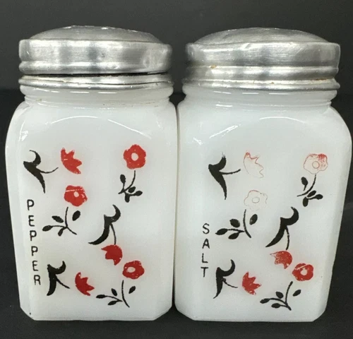 Vintage McKee Tipp Milk Glass Salt And Pepper Shakers