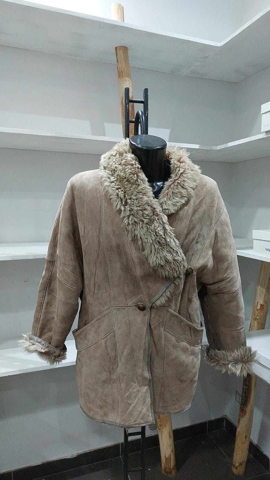 Pre-owned Woman Brown Lamb Leather Jacket Size 44 MGC091LZ