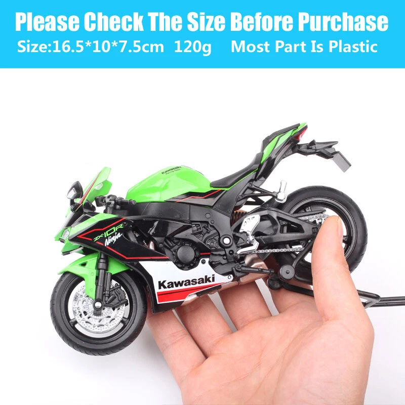 Welly 1/12 Scale 2021 Kawasaki Ninja ZX-10R ZX10R Motorcycle Model Moto Bike Toy - Image 3 of 4
