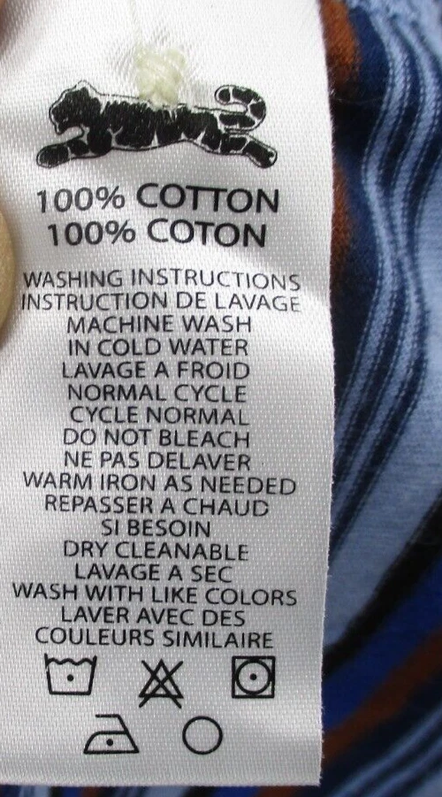 Le Tiger Polo Shirt Men's Large Multicolor Stripe Pattern 100% Cotton - Image 3 of 4