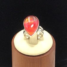 Sterling Silver Red Opal Ring 7.7g size 8