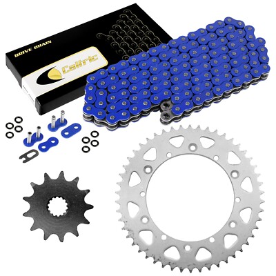1999-2004 Yamaha YZ125 125 Blue O Ring Chain & Sprocket Silver 12/50