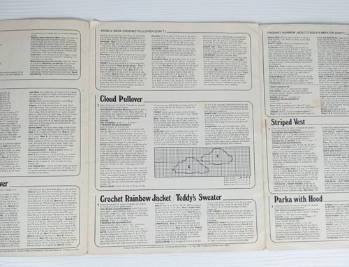 1979 COLUMBIA MINERVA LITTLE BRITES KNITTING LEAFLET vintage - 第 8/9 張圖片