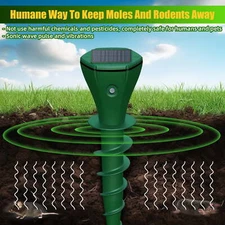 Paddsun Solar Outdoor Groundhog & Mole Repellent: 2-Count Screw-Type