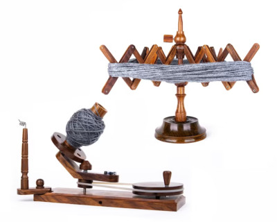 Hand Operated Wood Winding Wooden Knitting Yarn. Winder and swift kniitter gift.