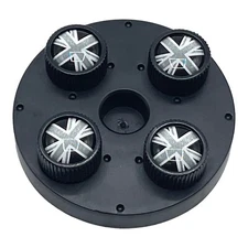 Genuine MINI Cooper Black Union Jack Logo Tire Valve Stem Caps Set of 4 New