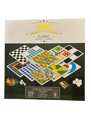100 CLASSIC GAMES - CLASSIC FAMILY GAMES ~ GAME HUB ~ NEW & OPEN-BOX 