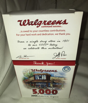 WALGREENS 2005 RICHMOND VIRGINIA COFFEE MUG CUP 5,000 COMMEMORATIVE NIB