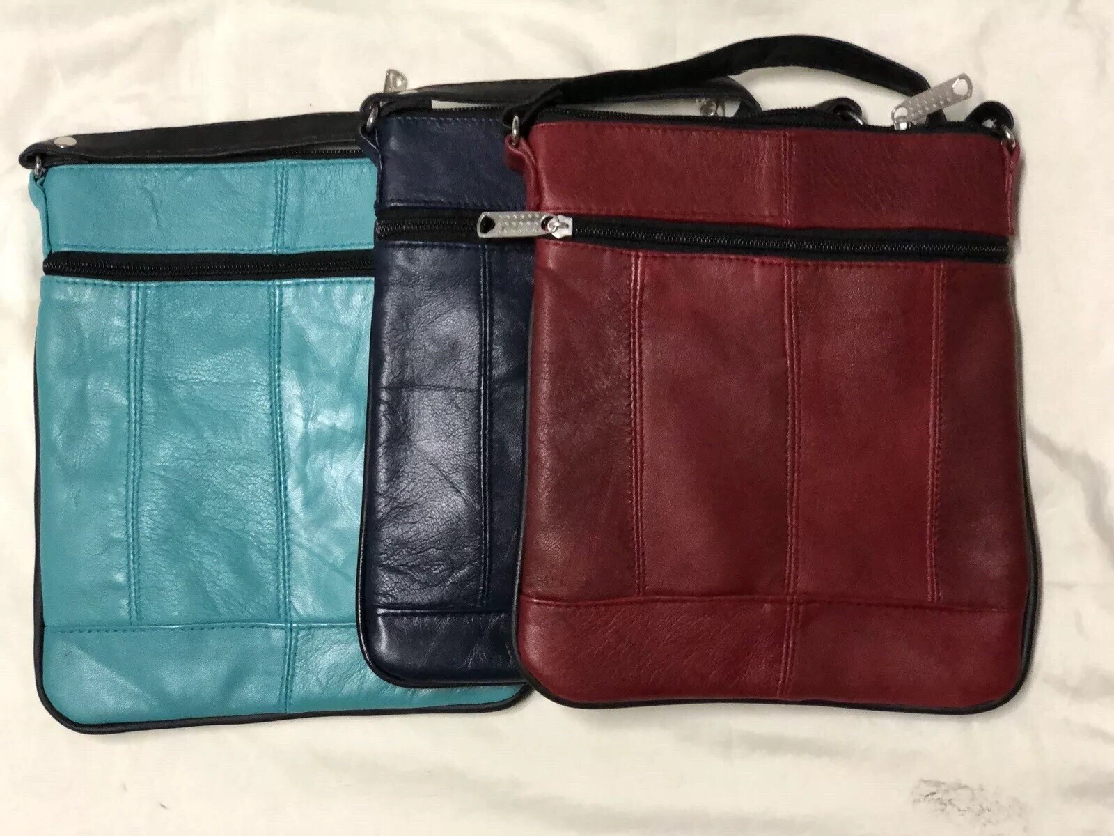 Women Purse Genuine Leather MultiPocket Small Crossbody Bag Multi