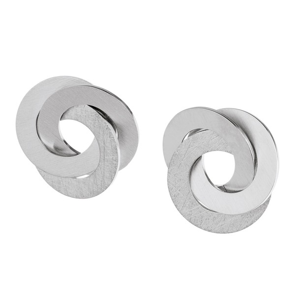 Ernstes Design Ohrringe Ohrstecker E728 Edelstahl Matt / Poliert / Gekratzt-image