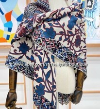Sallys 70 Cashmere 30 Silk Stole Leopard Print Double Face Scarf Shawl 53"