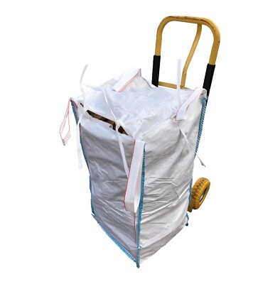 Barrow Bag SWL-500kg weiß FIBC Bulk 50 50 90cm Stämme Anzündholz Brennstoffzugang
