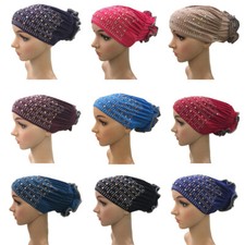 Muslim Women Flower Cancer Chemo Hat Hijab Hair Loss Turban Cap Head Wrap Cover
