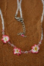 Hawaii Flower Kette  3 Blümchen  verschiedene Farben