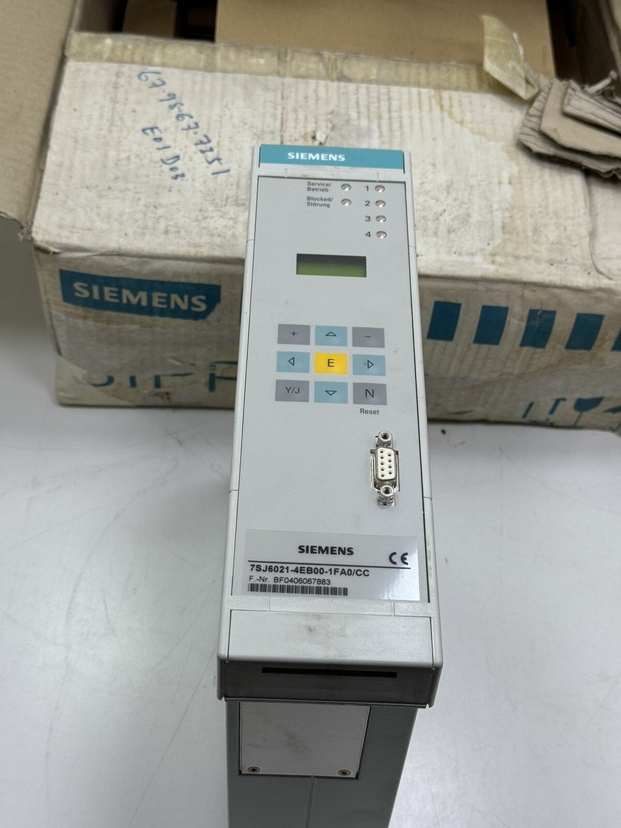 SIEMENS 7SJ6021-4EB00-1FA0/CC OVERCURRENT PROTECTION RELAY 7SJ6021