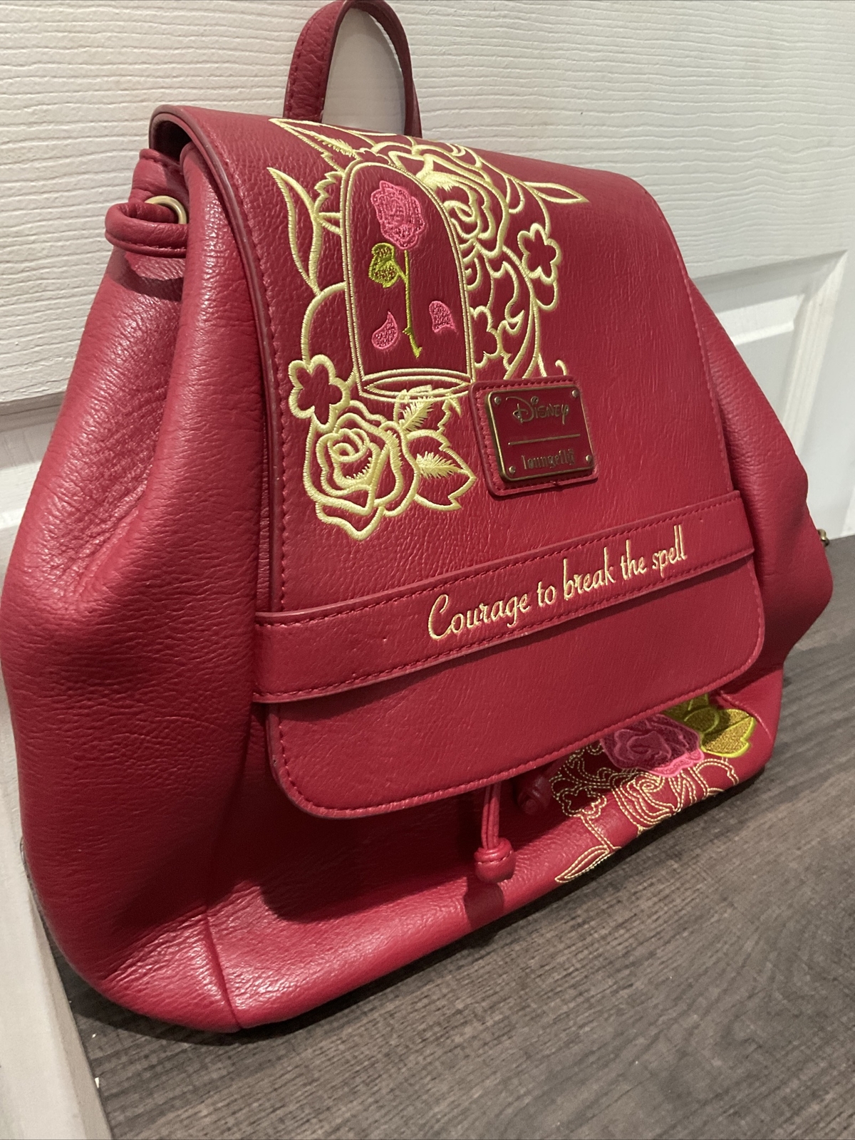 RARE Loungefly BATB Belle Falling Roses AOP