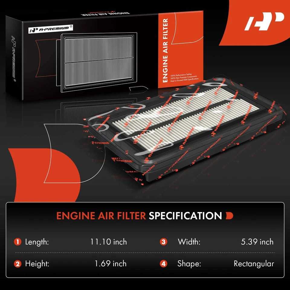 Filtro de aire del motor para Suzuki SX4 2007 2008 2009 L4 2,0 L panel rígido 1378080J00 Foto 2 de 4