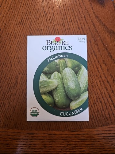 Picklebush Cucumber Burpee Organic Seed Packet