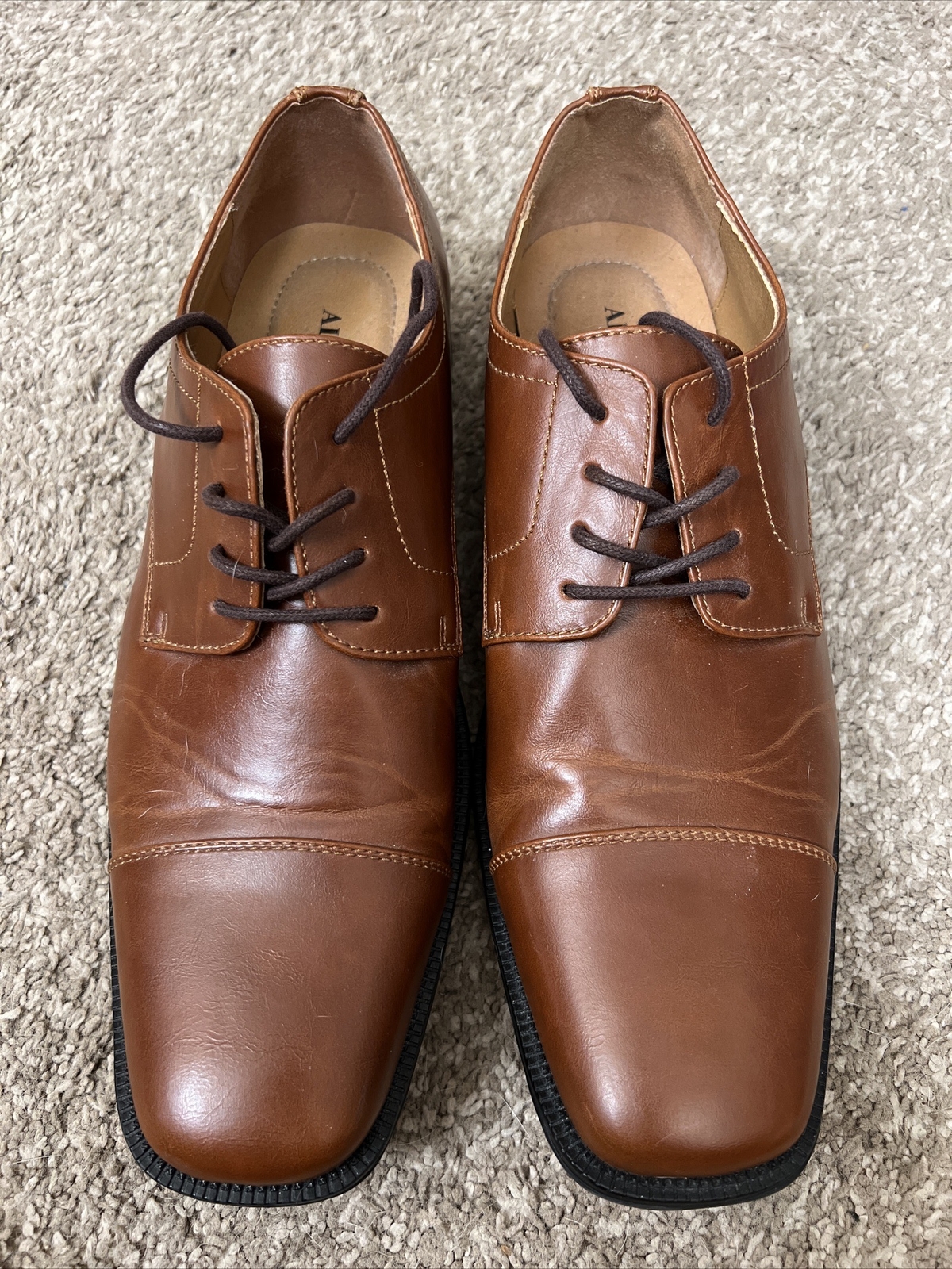 SAOLA Scarpe eleganti da uomo Alfani taglia US 12 M Adam cap punta stringate marroni Oxford 42101