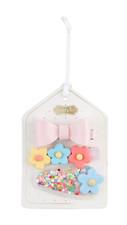 Mud Pie Baby Girl Light Pink Spring Hair Clips Set of Three NEW