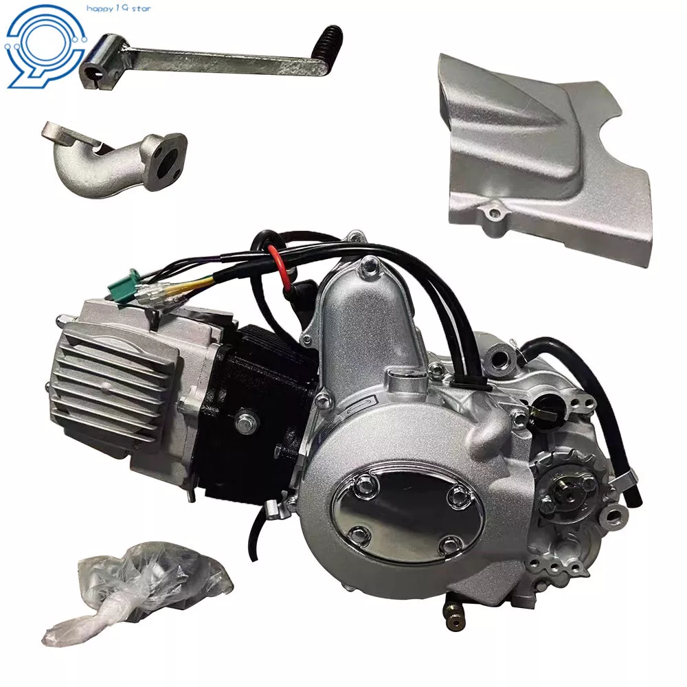 125cc 4 Stroke ATV Engine Motor 3-Speed Semi Auto w/Reverse For ATV Quad Go  Kart