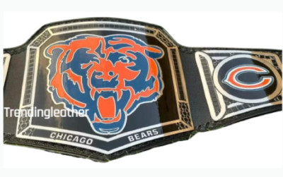 CHICAGO BEARS CHAMPIONSHIP BELT ADULT SIZE RAPLICA ZINC PlATES