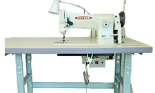 New Consew 206RB-5 Upholstery Sewing Machine, Stand, Servo Motor & LED Lamp