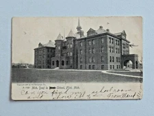 Michigan Deaf & Dumb School, Flint Mich Rotograph Co. 1905 Postcard 7571