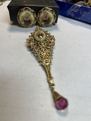 1928 Jewelry Cameo Brooch Antique, Vintage, Designer Costume